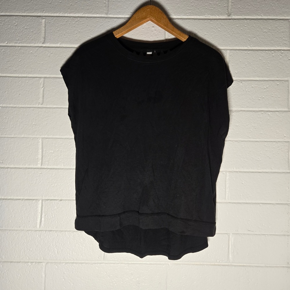 Mono B Cutout Strappy Back Top Large Cotton Modal Tank Tee Classic Minimalist